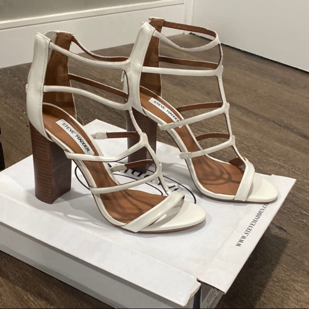 Steve Madden White Heels